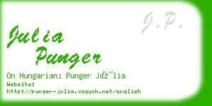 julia punger business card